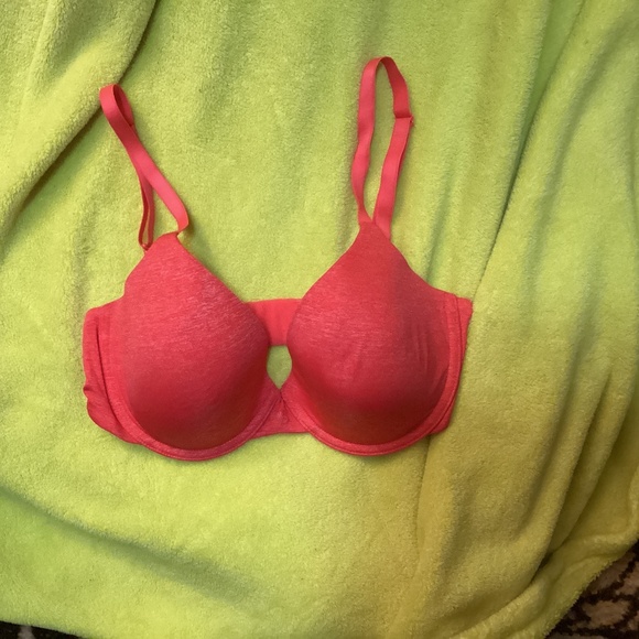 Victoria’s Secret Uplift Semi Demi Padded Underwire Red Heather 34D Bra - Picture 1 of 6